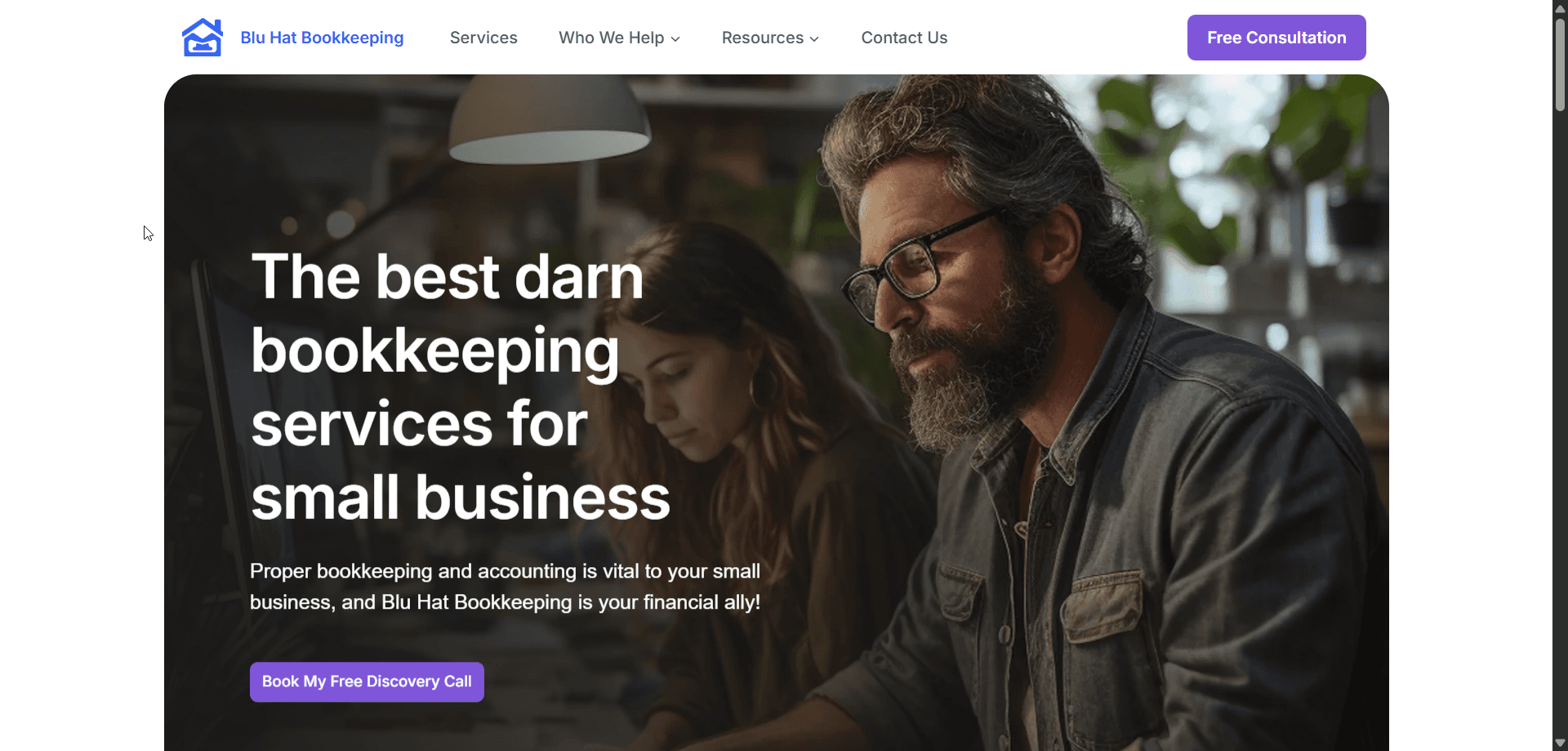 Blu Hat Bookkeeping — Small Business Finance Platform — screenshot