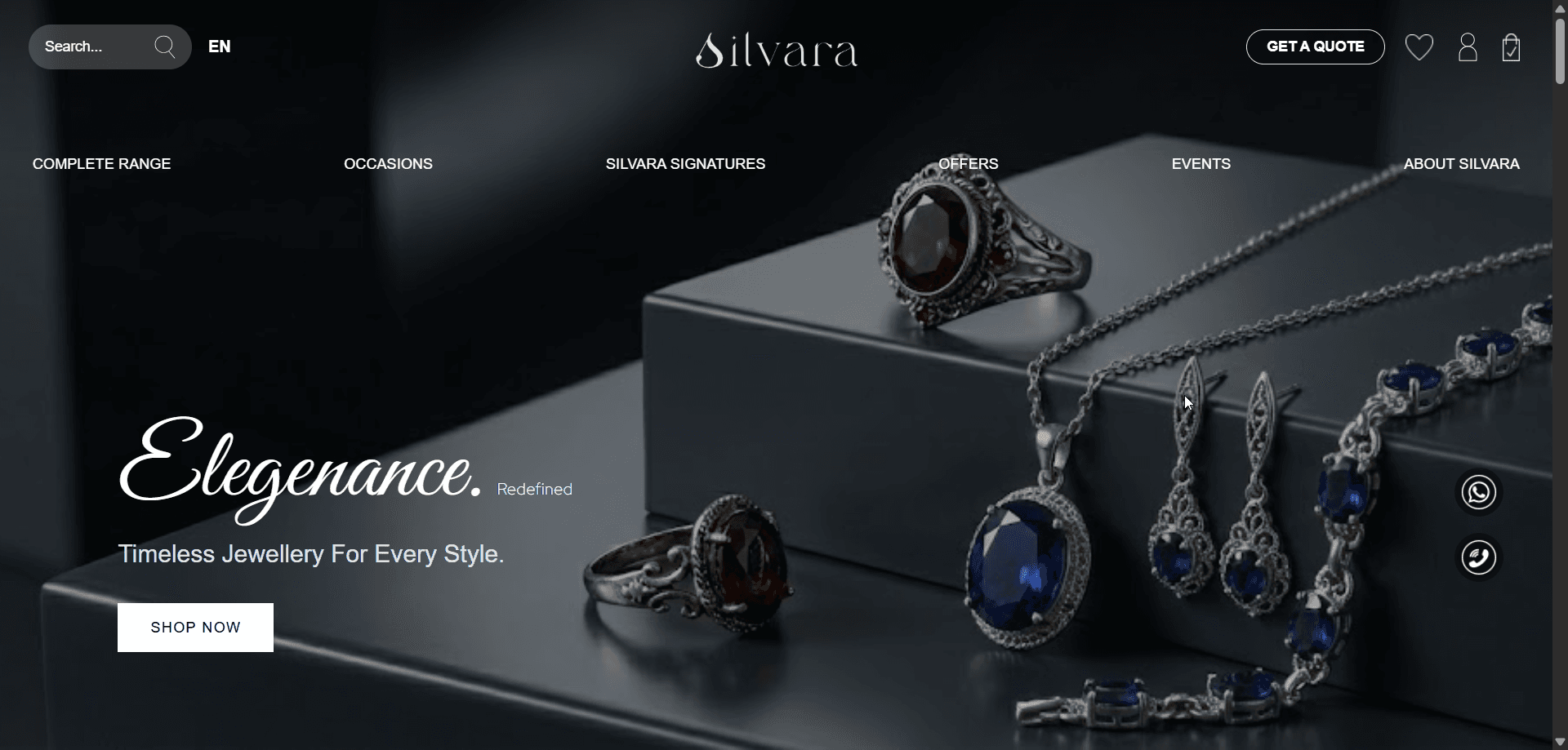 Silvara — Luxury 925 Sterling Silver Jewelry UAE — screenshot